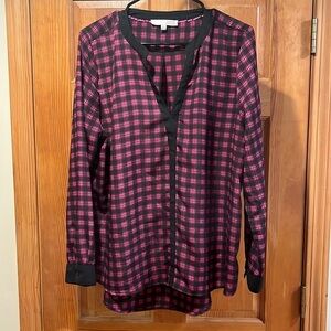 Harve Benares women’s blouse size XL purple / black